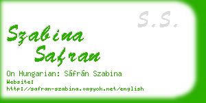 szabina safran business card