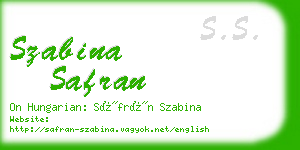 szabina safran business card